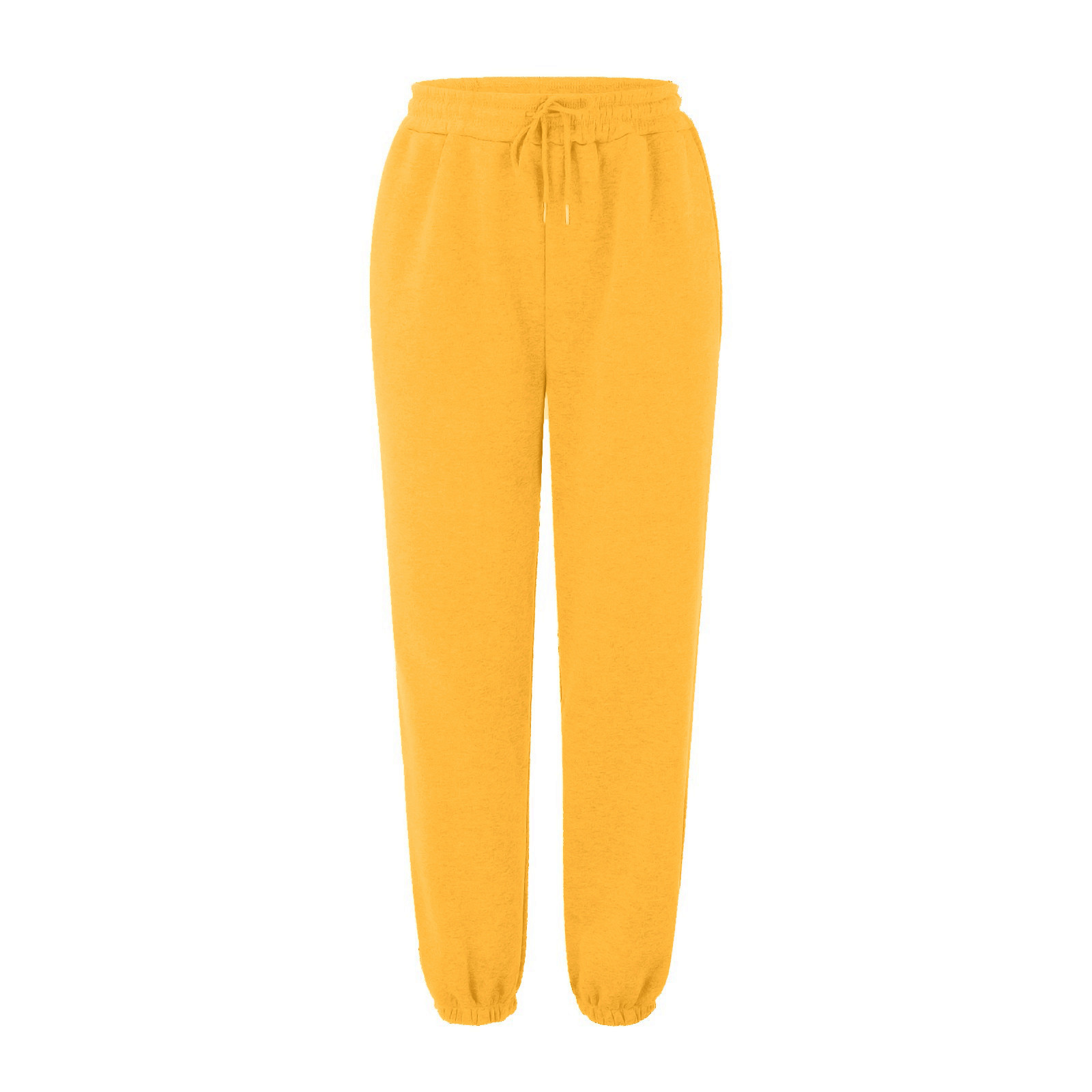 thumbnail image 4 of Pantalones de yoga de cintura alta con bolsillos para mujer - Pantalones de chándal, tejido de poliéster, ropa informal/de entrenamiento - Tallas S-XXL, 4 of 8